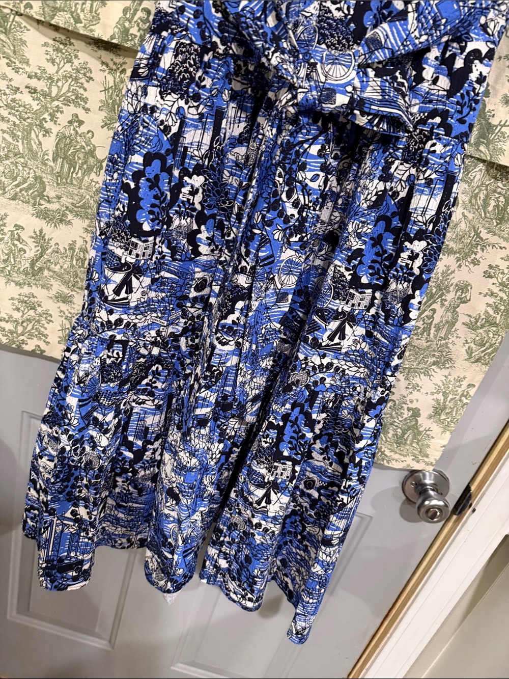NWOT kate spade Scenic Stroll NY Blue Printed Midi Dress - Picture 10 of 15